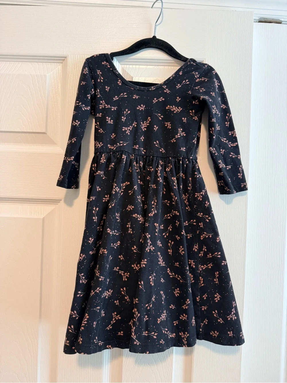 Alice + Ames Black Dress with Pink Floral Print